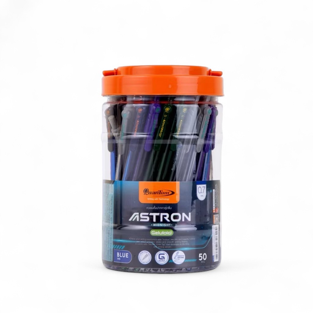 !! ใหม่ล่าสุด !! Quantum ปากกาลูกลื่น แอสตรอน มิดไนท์ หมึกสีน้ำเงิน 0.7 ( 1x50 )