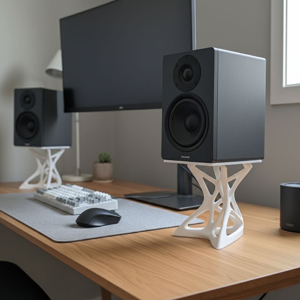 ขาตั้งลำโพงดีไซน์ Organic ขาตั้งลำโพง / Speaker Stand / ขาตั้งลำโพงตั้งโต๊ะ