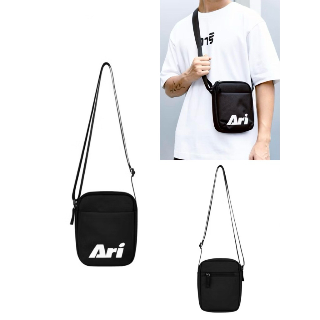 พร้อมส่ง ARI ESSENTIAL POCKET BAG - BLACK กระเป๋าสะพายข้าง อาริ ESSENTIAL POCKET สีดำ ของแท้
