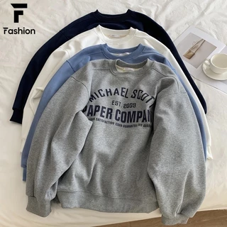 ส่งไวจากไทย เสื้อสเวตเตอร์ ลายพิมพ์ แขนยาว สไตล์เกาหลี โอเวอร์ไซซ์ สำหรับผู้หญิง unisex