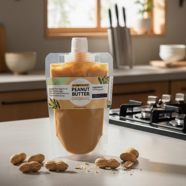 เนยถั่ว"คลีน"เนื้อละเอียด(ถุงเติม)รสธรรมชาติ100% ไม่เติมน้ำตาล(PEANUT BUTTER - ORIGINAL CREAMY )