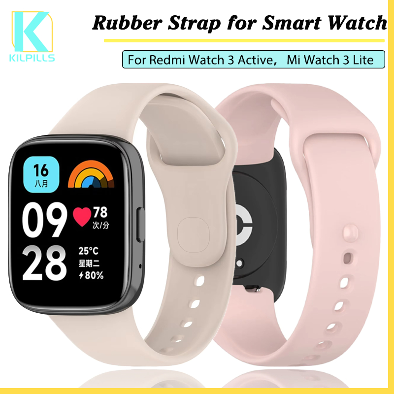 สายซิลิโคนนุ่ม for Xiaomi นาฬิกาอัจฉริยะ Redmi Watch 3 Active / Mi Watch 3 Lite กันน้ำ ทนทาน มีหลายสีให้เลือก