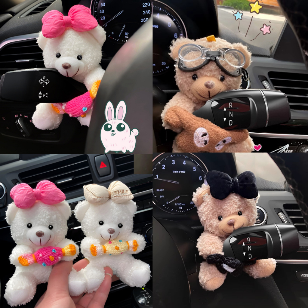 ตุ๊กตาหมีก้านไฟเลี้ยว ก้านที่ปัดน้ำฝน ตกแต่งรถยนต์ทุกชนิด สินค้าพร้อมส่ง