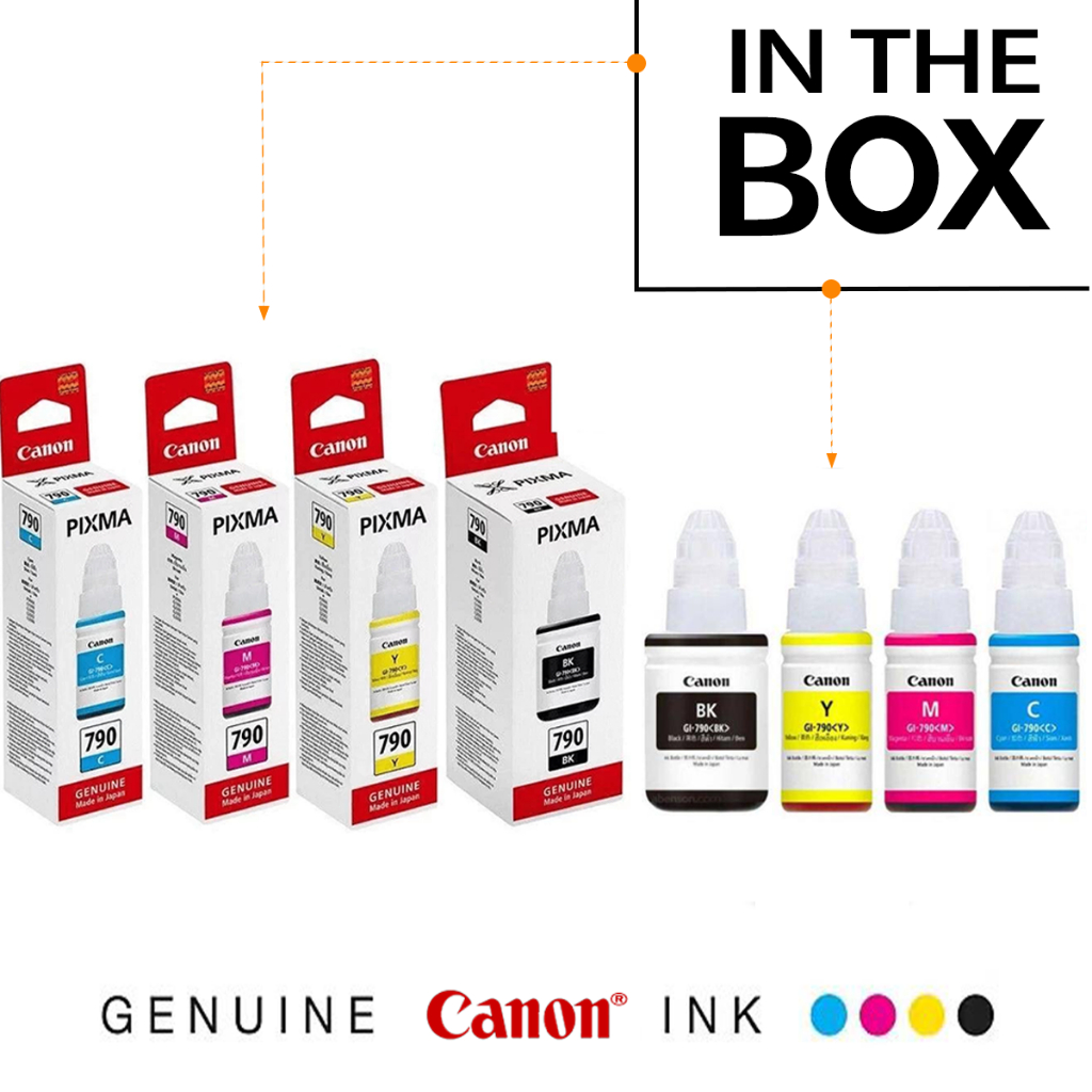 ตลับหมึก Canon 790 หมึกแท้ GI-790 135ml สีดำ สำหรับเครื่องพิมพ์ CANON PIXMA G1000 G2000 G2010 G3000 