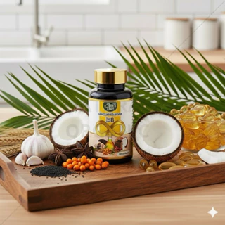 ไร่ไทย 8 Mix Oil น้ำมันรวม 8 ชนิด มีฮาลาล 60 แคปซูล ของแท้ พร้อมส่ง