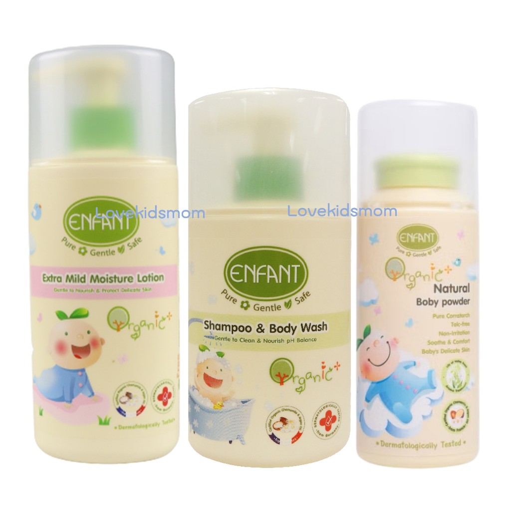 Enfant Organic Extra Mild Moisture Lotion/Shampoo & Body Wash/Double Lotion/Baby Powder
