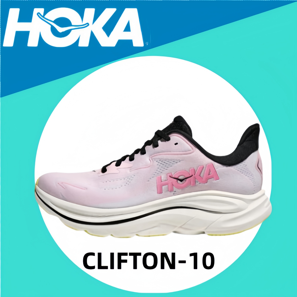 🔥100 % เป็นของแท้ 🔥 HOKA ONE ONE CLIFTON 10   1162031-CTNS Casual shoes Running shoes Sports shoes
