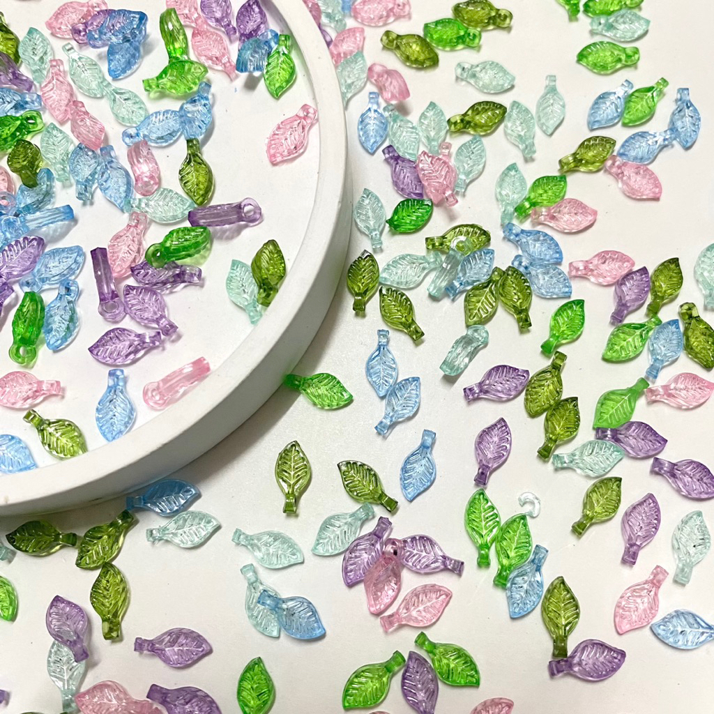 จี้ใบไม้ ใบไม้เล็ก 50 ชิ้น diy สินค้าพร้อมส่งในไทย