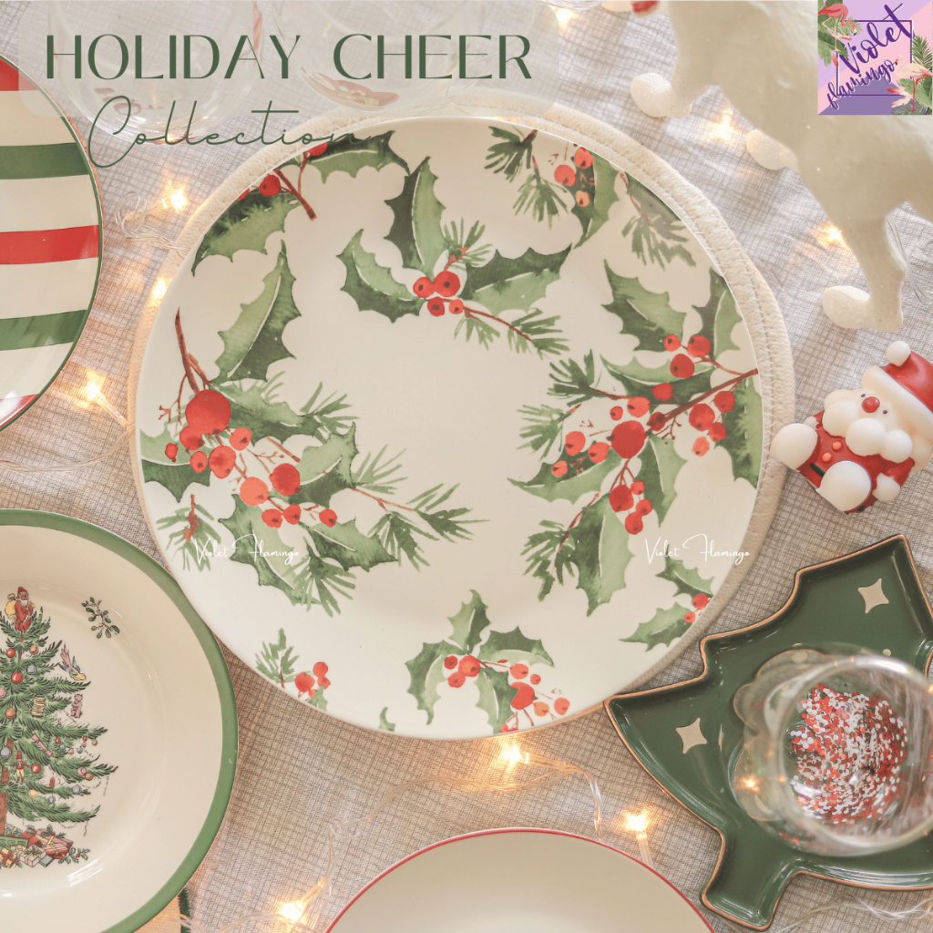 Violet Flamingo จานกลมรุ่น Holiday Cheer Collection รูปที่ 6