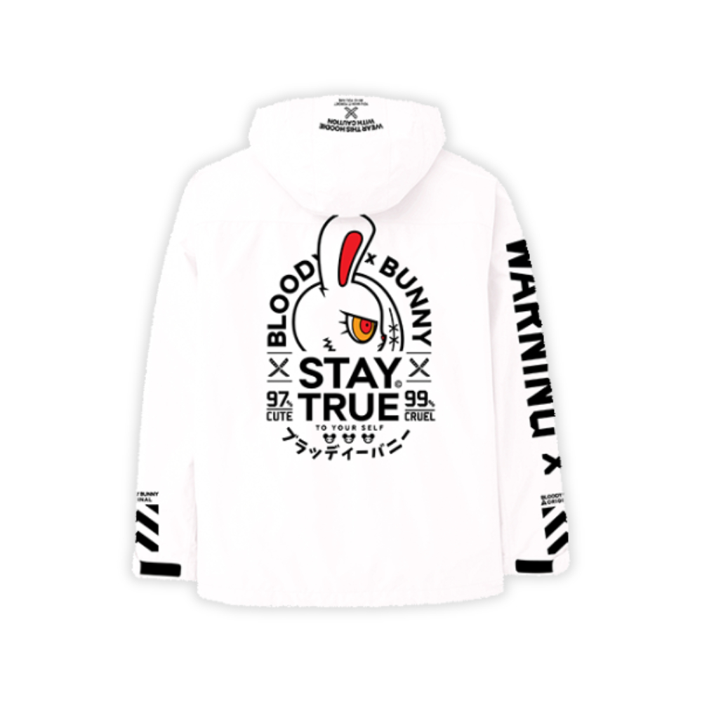 เสื้อแจ็คเก็ต ไนลอน BLOODY BUNNY JACKET NYLON (STAY TRUE / WHITE)