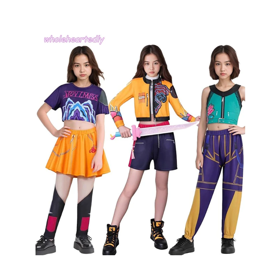 ภาพยนตร์ K-PopMira Rumi Zoey Demon Hunters คอสเพลย์เครื่องแต่งกายใหม่ สไตล์3Dพิมพ์สำหรับสาวฮาโลวีนแล