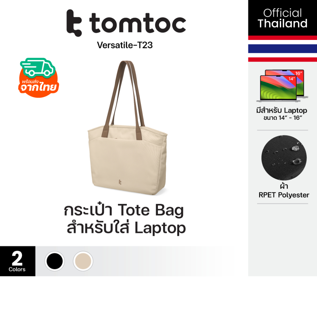 Tomtoc Versatile-T23 กระเป๋าโน๊ตบุ๊ค Laptop MacBook ขนาด 14 15.6 16 นิ้ว