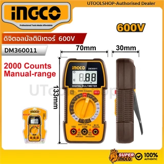 INGCO ดิจิตอลมัลติมิเตอร์ รุ่น DM360011 TRUR RMS 2000 หลัก Digital multimeter