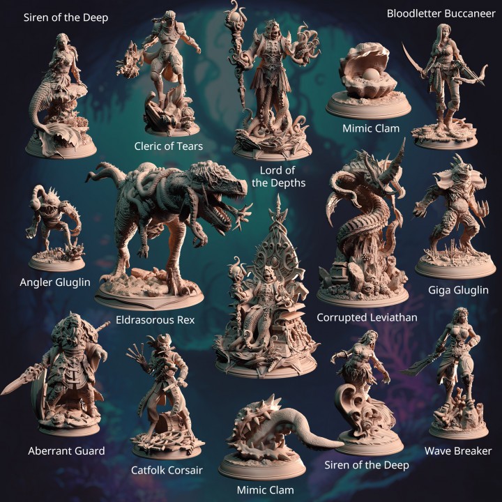 Darkest Depths - โมเดลสำหรับ DnD miniature,[Made to order ส่งพัสดุภายใน 1-3 วัน]