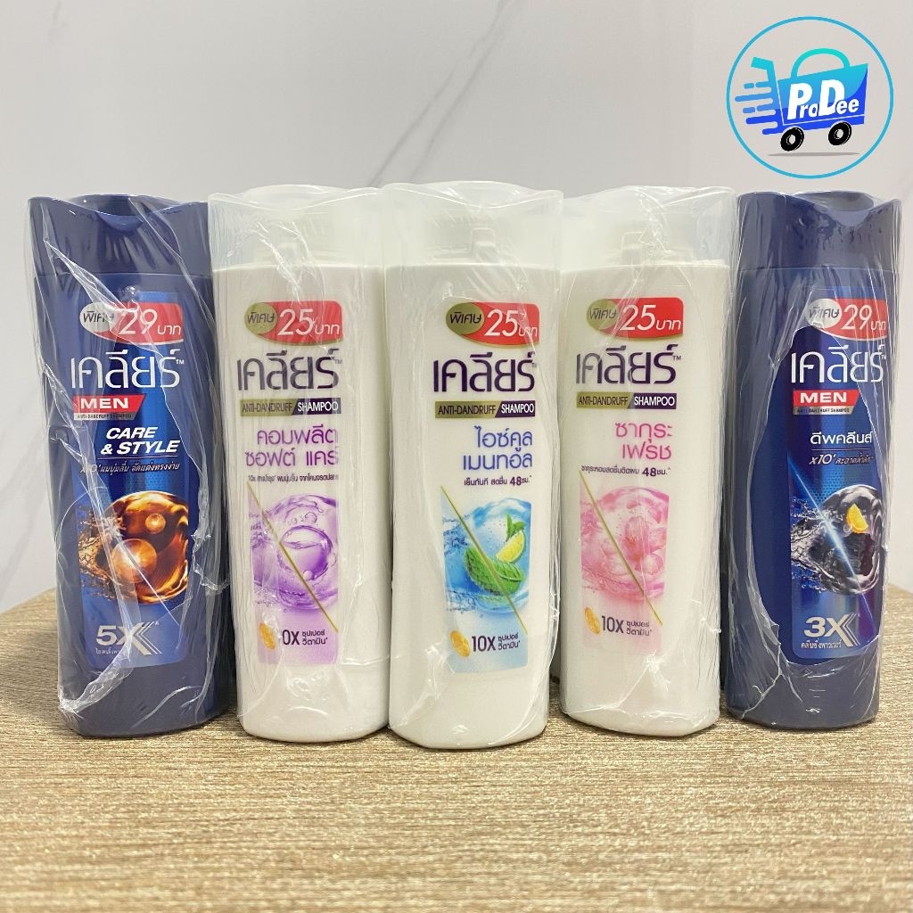 [โปรแรงจัด ช้าอด] (ยกลัง 72 ขวด) เคลียร์ แชมพูสระผม clear shampoo ขนาด 60 มล  ลัง 72 ขวด มี 5 สูตร