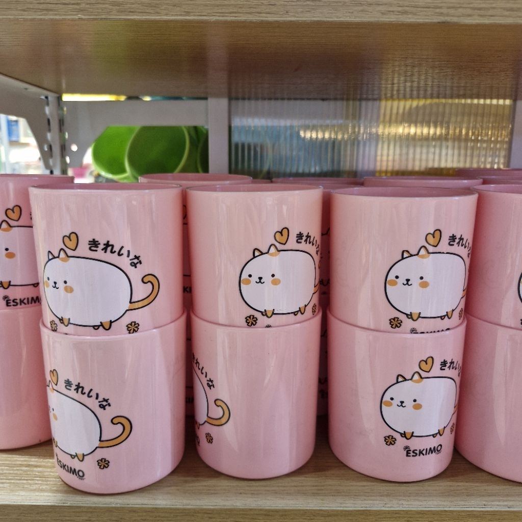 😽☕ แก้วแมวอ้วน ESKIMO ลายญี่ปุ่นสุดคิ้วท์! 🌸