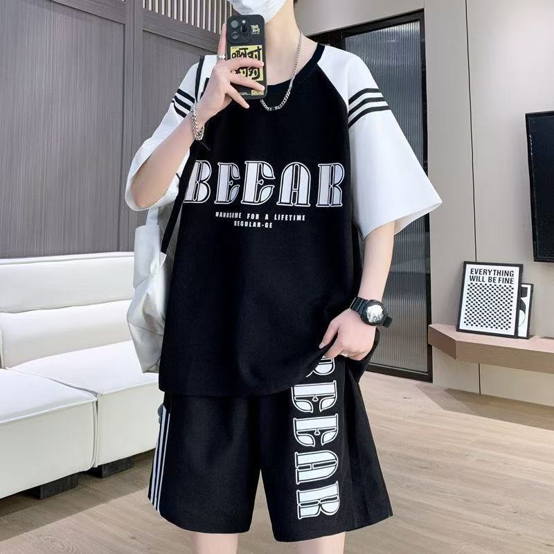 TS MEN เสื้อชุดผู้ชาย (เสื้อ+กางเกงขาสั้น) ดีไซน์เก๋  TZ26