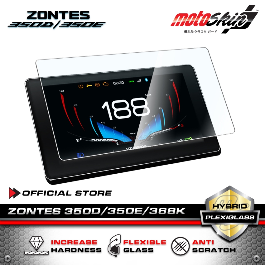 motoSkin ฟิล์ม Plexiglass กันรอยหน้าปัด ZONTES 350D/350E/368K PLEXIGLASS Dashboard Protection Film