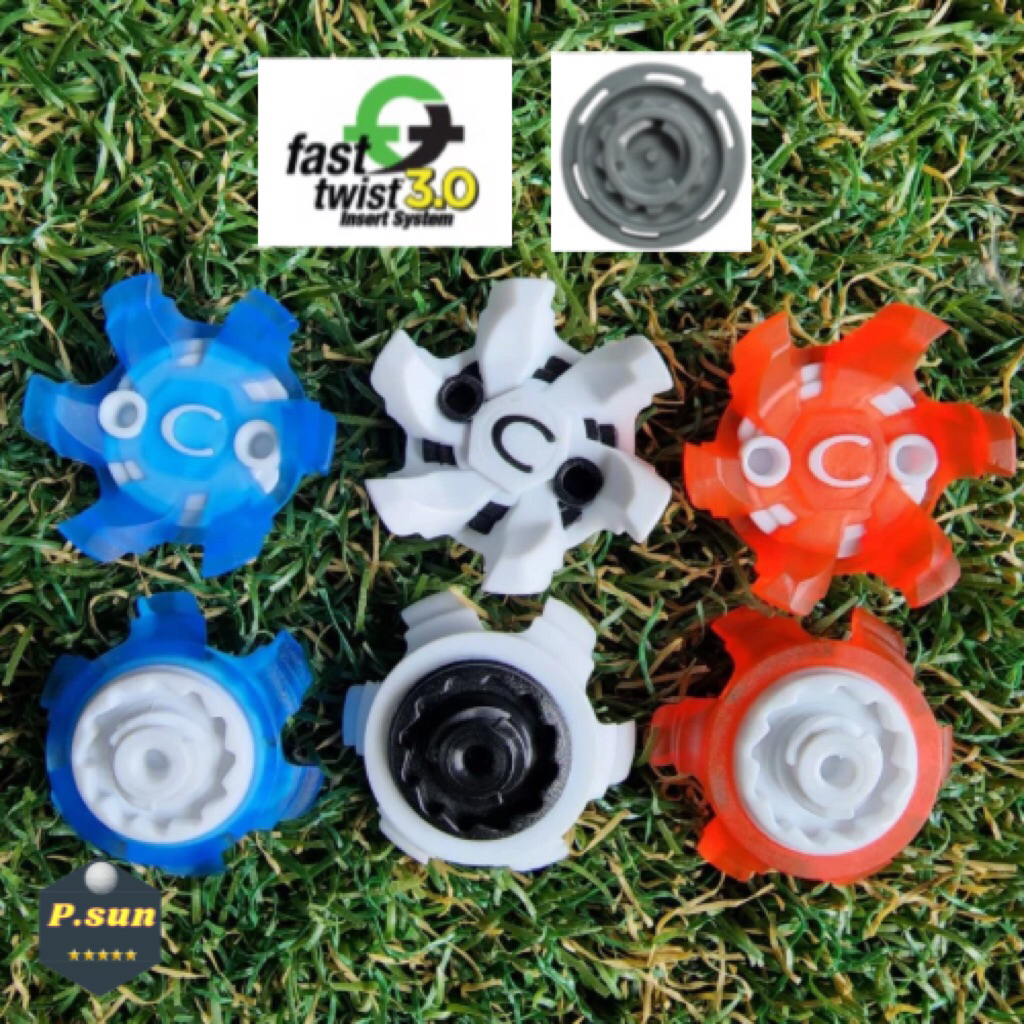 ปุ่มรองเท้ากอล์ฟ 14 pcs. /+ ตัวไข Spikes golf cleats Fast Twist 3.0 & tour lock insert system(มีรู/เดือยกลางปุ่ม) for FJ