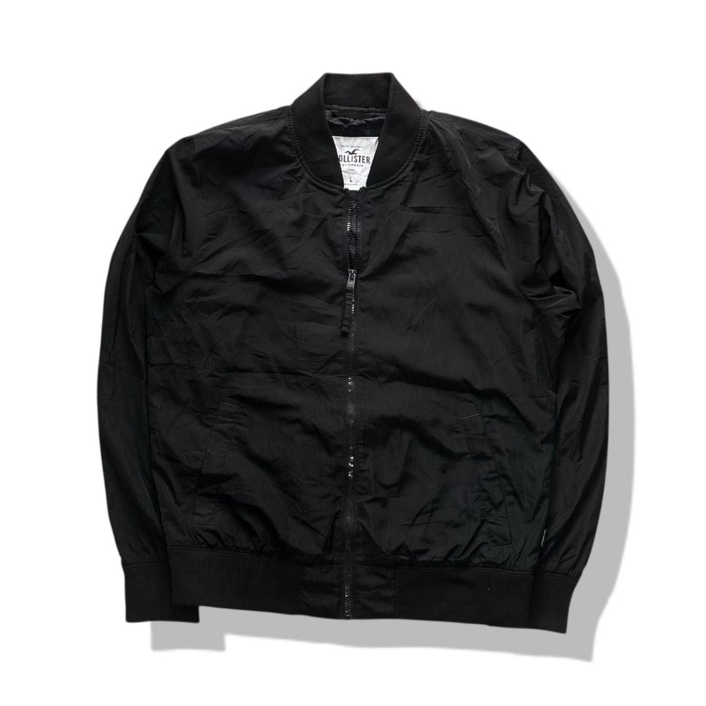 Hollister Black Bomber Jacket รอบอก 46”