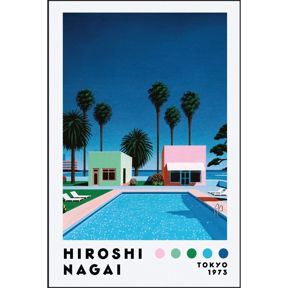 โปสเตอร์ HIROSHI NAGAI | 🌴☀️ | สไตล์ City Pop | 12x18 นิ้ว (เกรดโรงหนัง)
