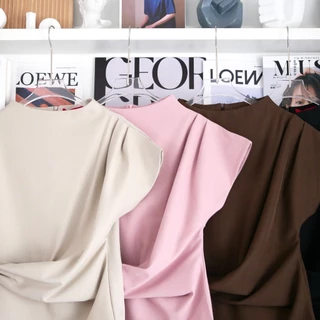Lawyer Store | [5241621] เสื้อแขนเลย แต่งห่วงข้าง ซิปหลัง งานผ้าตัดสูท คอปีน เสื้อเเขนสั้น เสื้อทำงาน ใส่ทำงาน ใส่เที่ยว