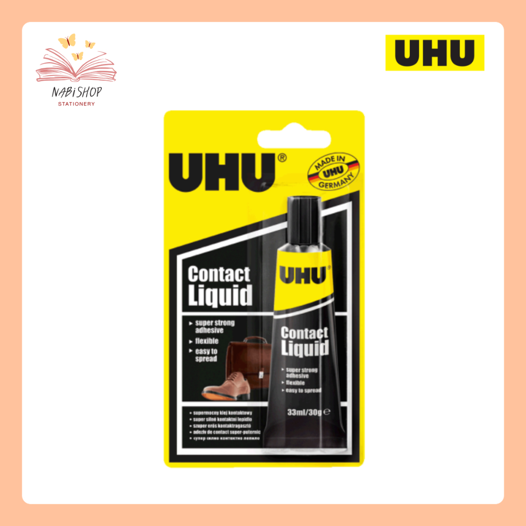 UHU Contact Liquid กาวยางติดรองเท้า ติดหนัง ติดผ้า ขนาด 33 มล.