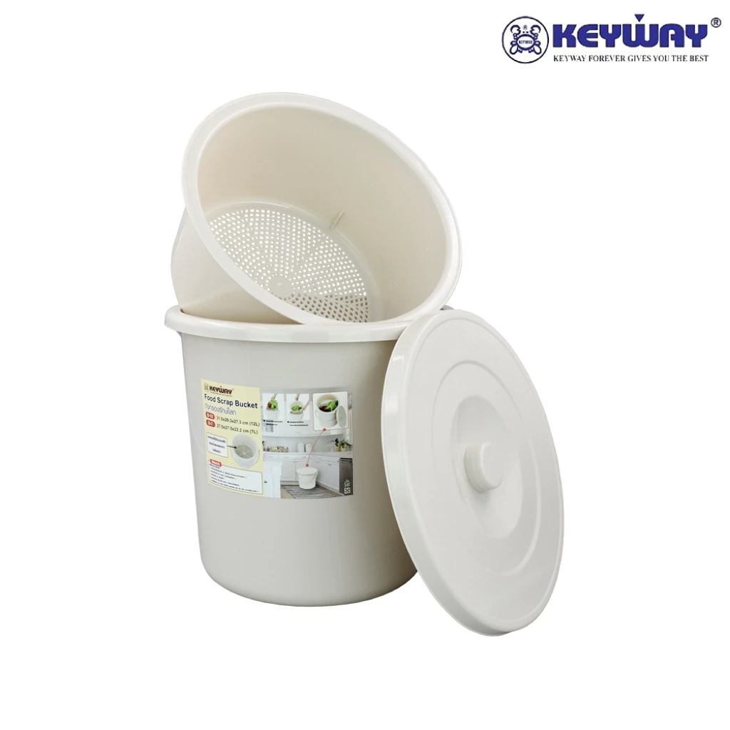 ถังพลาสติกแยกเศษอาหาร KEYWAY เกรดA ใช้สำหรับดักเศษอาหาร รุ่น D-7 / D-12