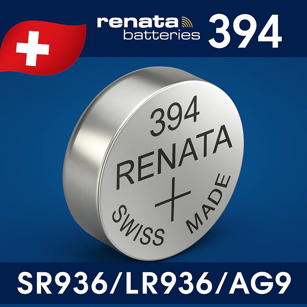 ถ่านนาฬิกา 𝗥𝗘𝗡𝗔𝗧𝗔 394 / SR936SW  รีนาต้า Swatch Group ถ่านกระดุม 0% mecury Watches Battery 1.55V