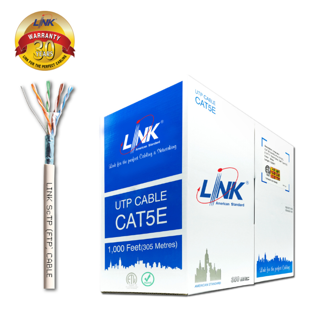 Link US-9035 F/UTP CAT 5E Enhanced CABLE (350 MHz), CMR, UL 305 M.