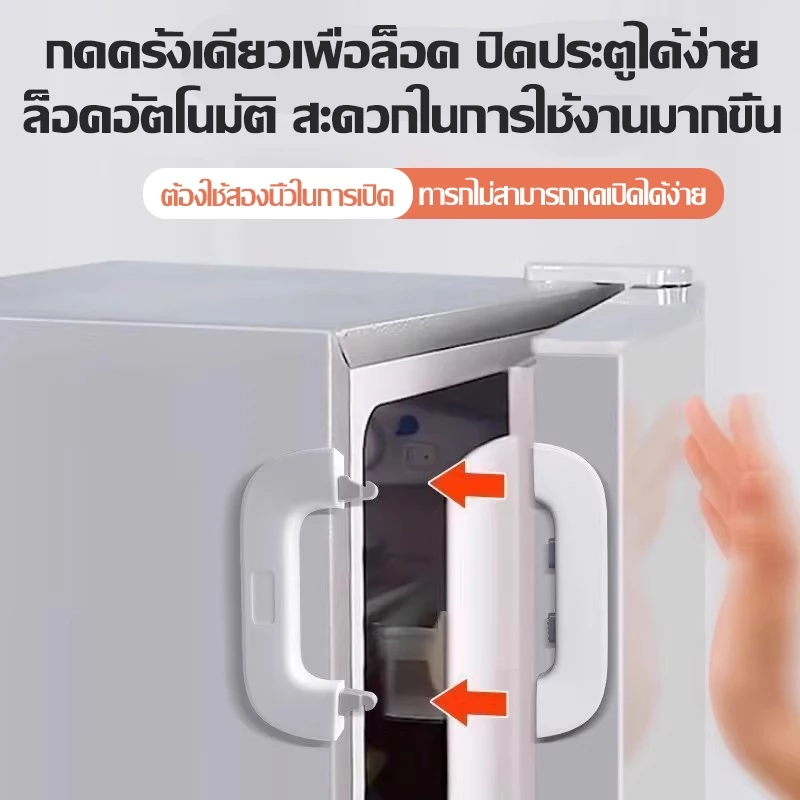 ตัวล็อกตู้เย็นกันเด็กเปิด แบบหัวเข็มขัด ติดแน่น ใช้งานง่าย thumbnail 3