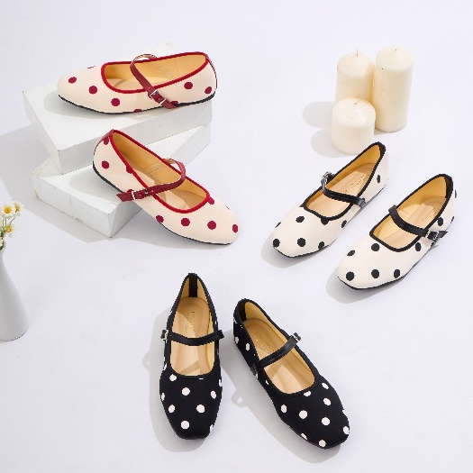 🍒Pokadot  36-43 รองเท้าแมรี่เจนลายจุด🍒 แบรนด์LisaShoes (L16) ใส่สวยน่ารักมากๆ เดินสบายไม่กัดเท้า