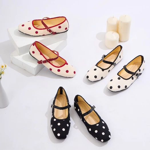 🍒Pokadot 36-43 รองเท้าแมรี่เจนลายจุด🍒 แบรนด์LisaShoes (L16) ใส่สวยน่ารักมากๆ เดินสบายไม่กัดเท้า