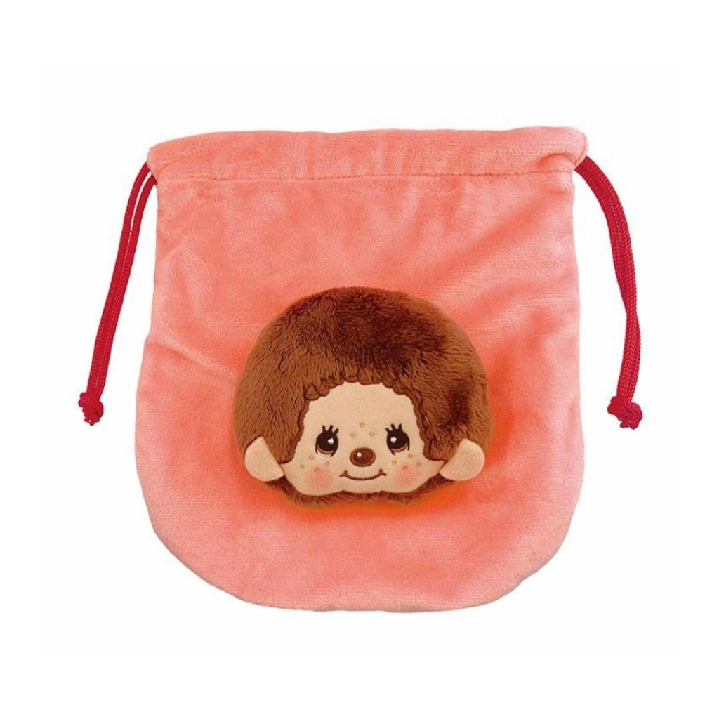(ไลฟ์ ลด 40%) ของแท้จากญี่ปุ่น   ถุงผ้าหูรูด Monchhichi