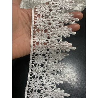 ยกพับ15หลา ลูกไม้ตกแต่ง ลูกไม้ระบาย ลูกไม้แต่งขอบ หน้ากว้าง8ซม