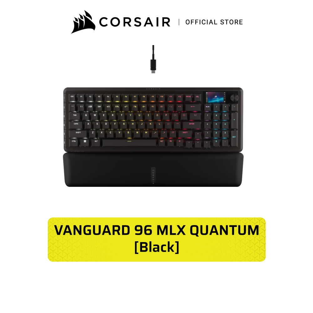 VANGUARD 96-MLX Quantum-BLK-PBT EN -ส่งสัญญาณเร็ว 8 เท่า- กดกระชับ -ปุ่มเสริม6 ปุ่ม