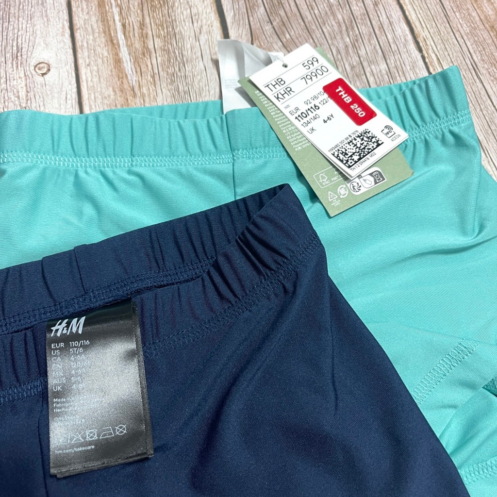 H&M กางเกงว่ายน้ำเด็กผู้ชาย ไซด์ 2-10 ปี แพ็ก 2 ตัว สีน้ำเงินกรมท่า+เขียว ราคา ถูกที่สุด ดีลบีเคเค แกลเลอรีภาพที่ 6
