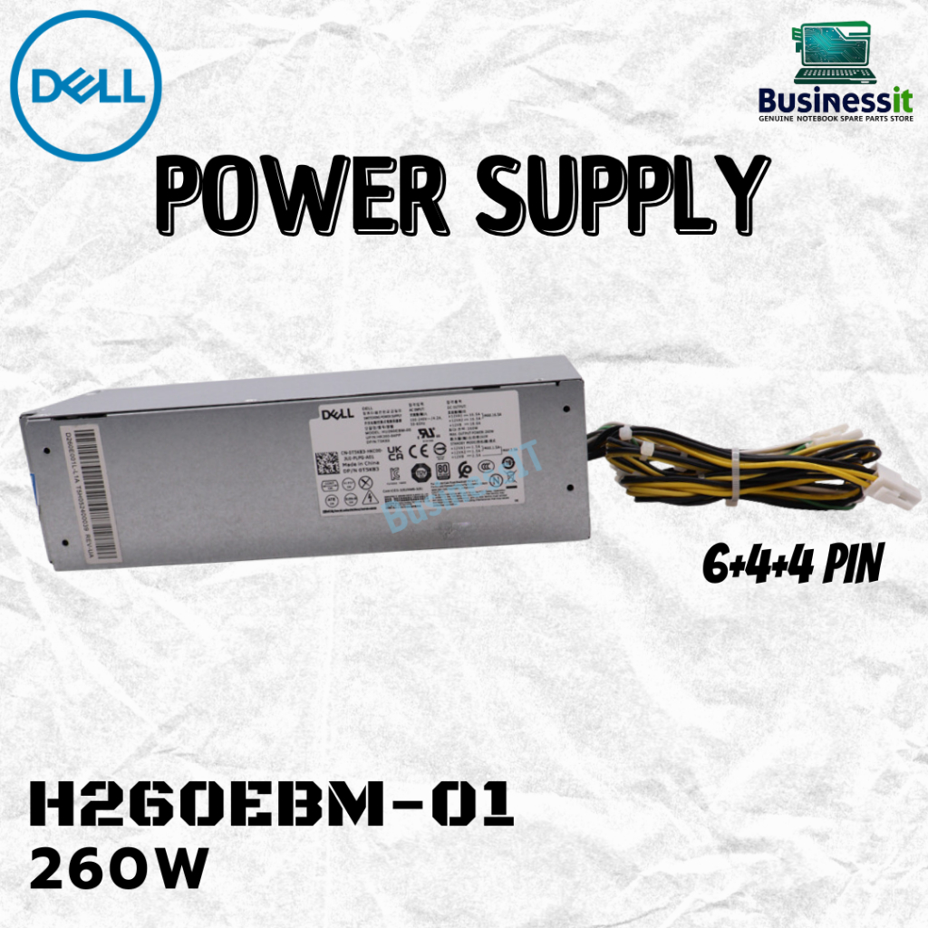 Power Supply Dell Optiplex 3080 5090 7060 7070 7080 MT 260W J17YJ 6+4+4 แท้ศูนย์ DELL Thailand