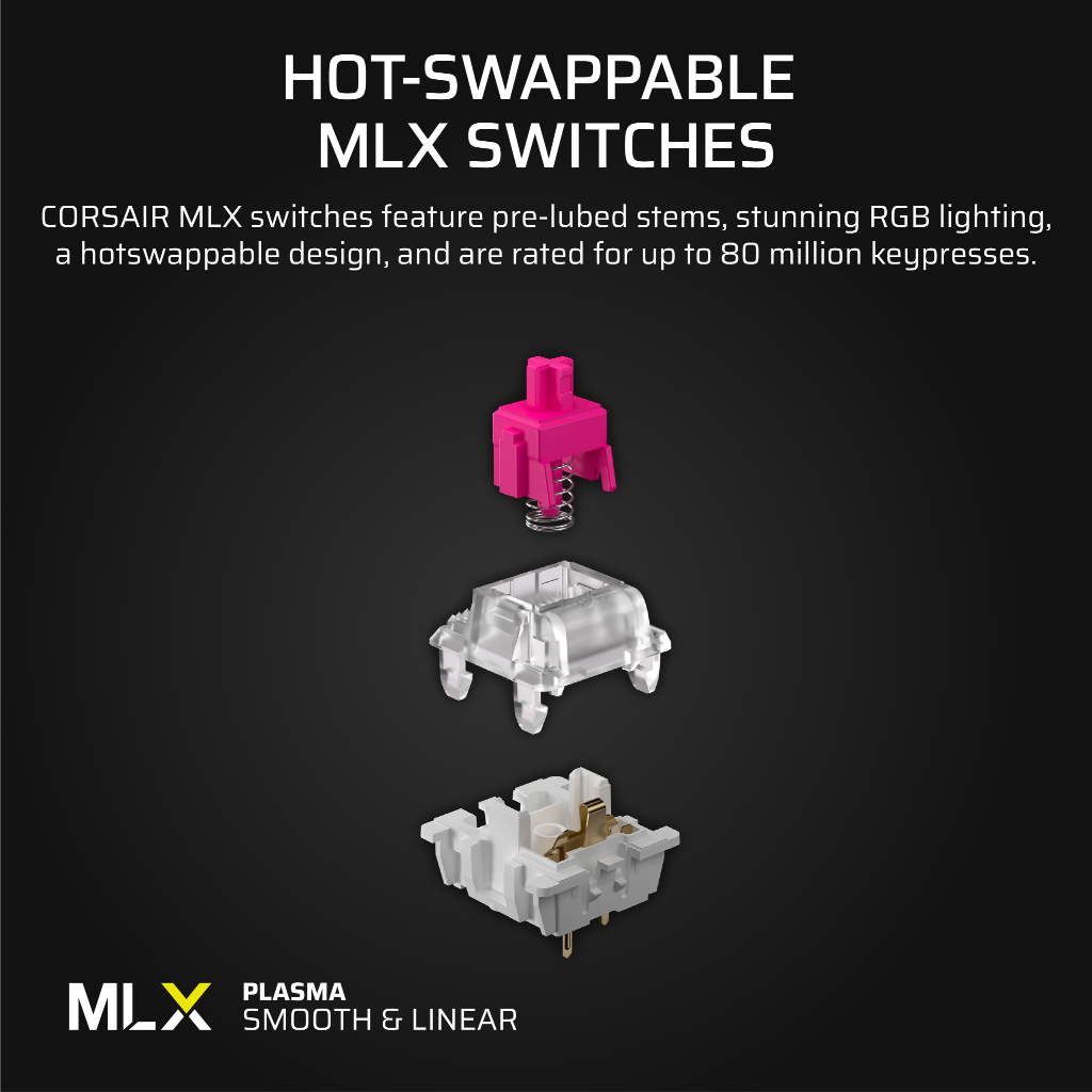 VANGUARD 96-MLX BLK-PBT - TH- ส่งสัญญาณเร็วขึ้น 8 เท่า -ปุ่มเสริม 6 ปุ่ม-เคลื่อนไหวอย่างรวดเร็วและแม่นยำ - รูปที่ 6