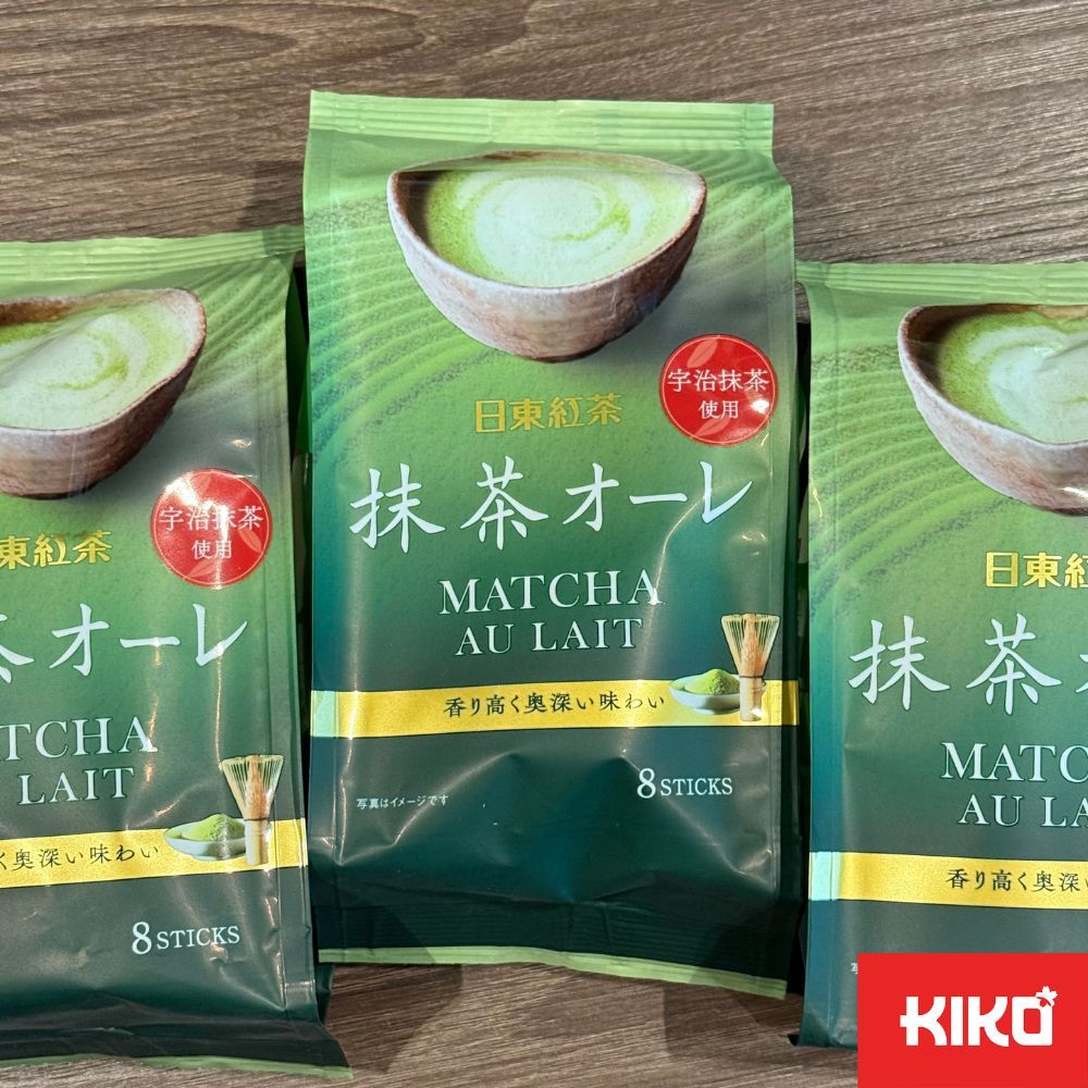 Nitto Matcha Au Lait 8 ซองเครื่องดื่มที่เหมาะสำหรับคนที่รักชาเขียว ดื่มง่ายมีรสชาติหวานจากนม 10/2027