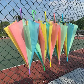 【ซื้อ 6 แถม 6】ร่มสีรุ้ง ร่มกันแดดกันฝน สีขุ่นรุ่น สีสดสวย สะดุดตา คุ้มค่า ด้ามแข็งแรง Umbrella 8ลำต้น