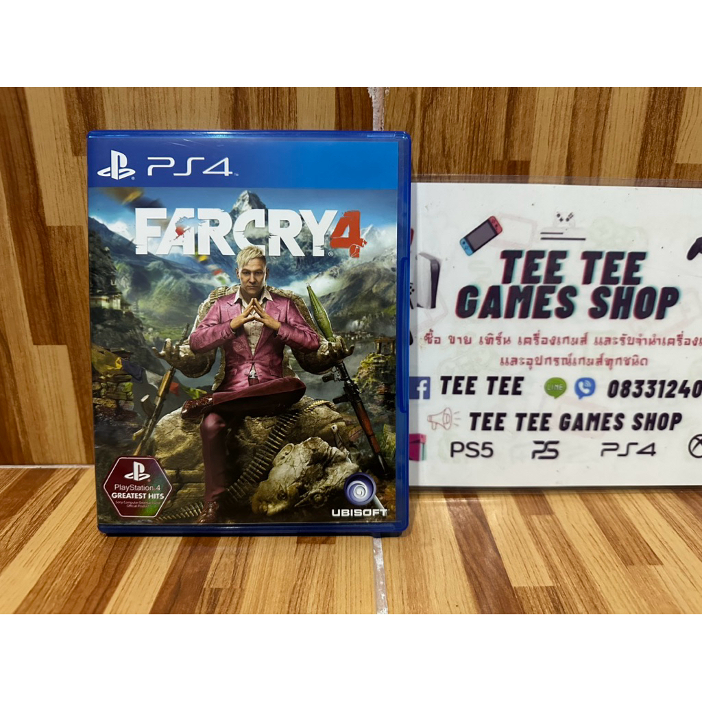 Farcry4 ps4 แผ่นมือสอง ภาษาอังกฤษโซน3 แผ่นสวยใช้งานปกติ แผ่นใช้เล่นกับเครื่องps5ได้