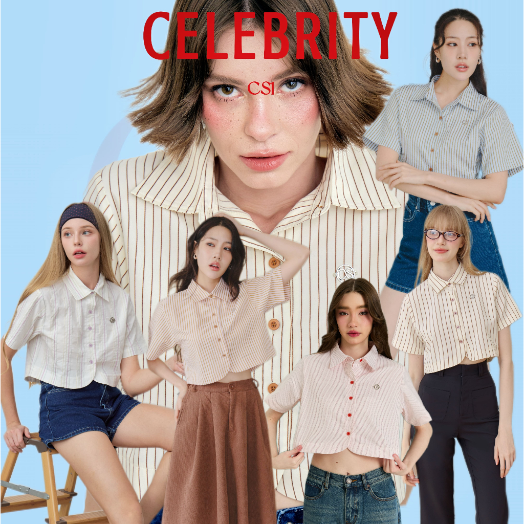 CelebrityStyle CS1-Top เสื้อครอป เนื้อผ้าดีมากไม่บาง ใส่สบายสุดๆ งานตัดเย็บคัดติ้งเนี้ยบ