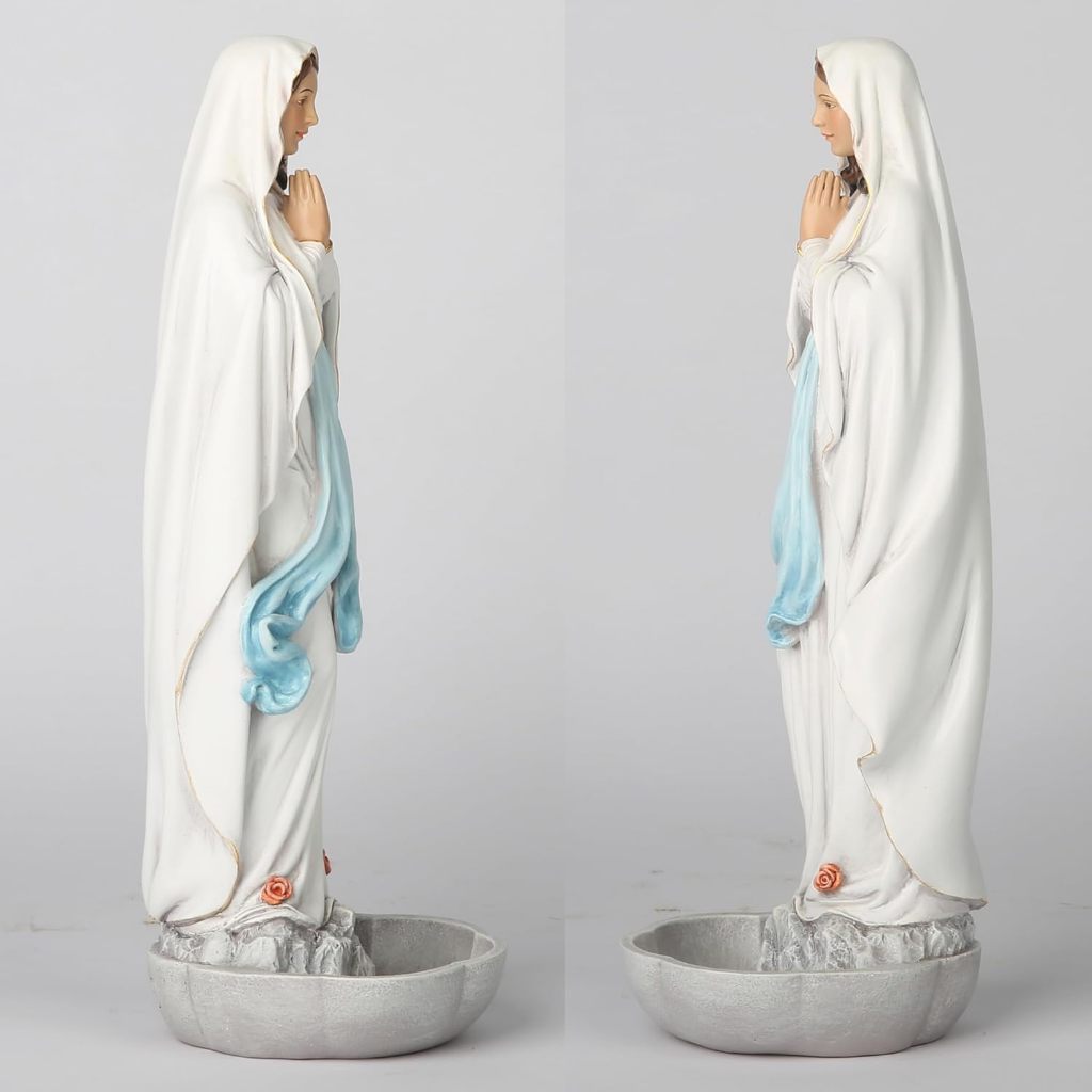 BC Catholic รูปปั้นแม่พระประจักษ์เมืองลูร์ด พร้อมฐานใส่สายประคำ/น้ำเสก สูง 10.2 นิ้ว (Multiple Color) ราคา ถูกที่สุด ดีลบีเคเค แกลเลอรีภาพที่ 4