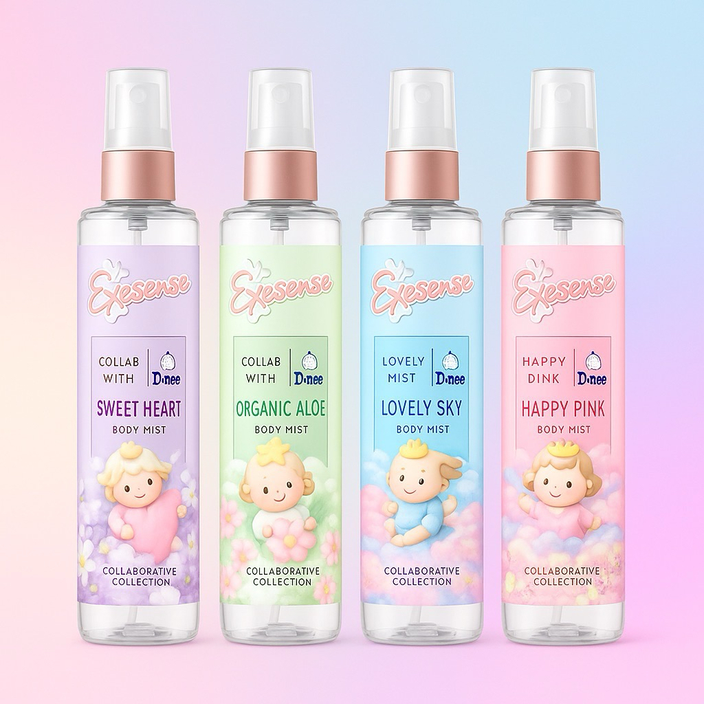Eversense X D-nee Body Mist ขนาด 100 ml. และ 25ml. Collab with D-nee Lovely Sky Blue / Pink / Alone / Sweet Heart