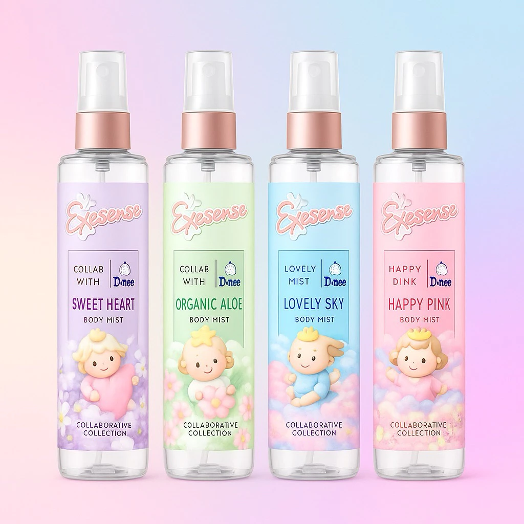 Eversense X D-nee Body Mist ขนาด 100 ml. และ 25ml. Collab with D-nee Lovely Sky Blue / Pink / Alone / Sweet Heart