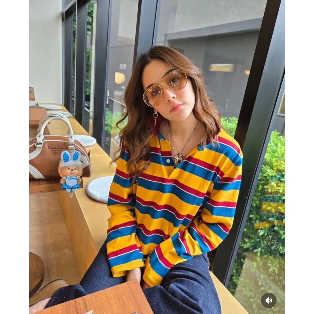 เสื้อโปโลแขนยาว รุ่นเเม่ชม งานนำเข้า ผ้านุ่มใส่สบายทรงโอเว้อไซร้จ้า