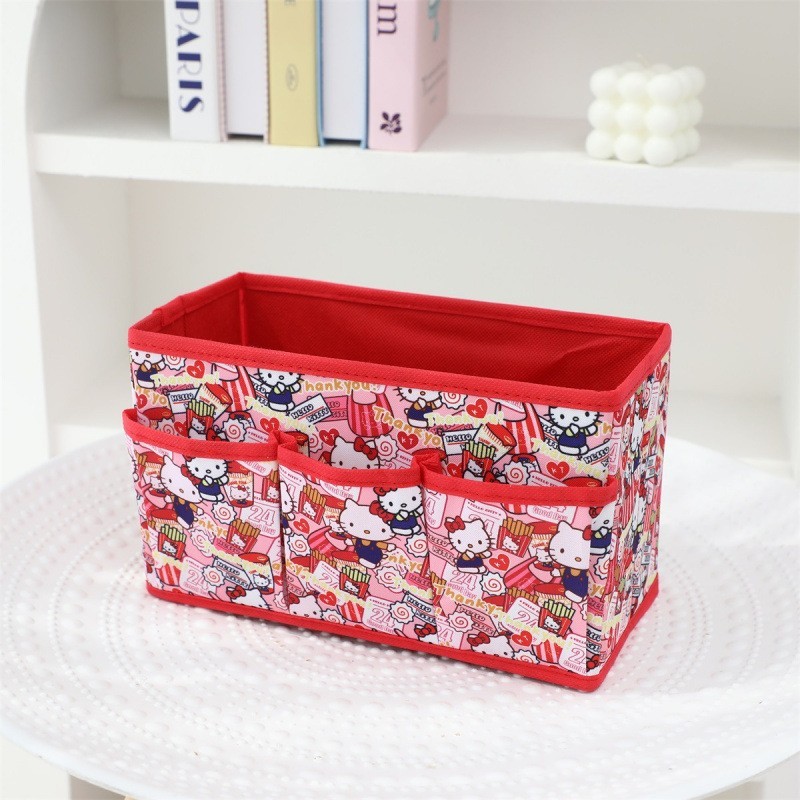 📦กล่องเก็บของสำนักงาน Sanrio มาใหม่ เหมาะกับโต๊ะทำงาน ห้องนั่งเล่น ขนาด 25×12×15 cm