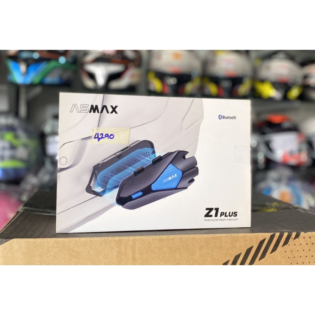 ASMAX Z1 Plus บลูทูธติดหมวกกันน็อคที่มีฟังก์ชั่นการเชื่อมต่อMesh intercom ระหว่างผู้ขับขี่ได้สูงสุด 