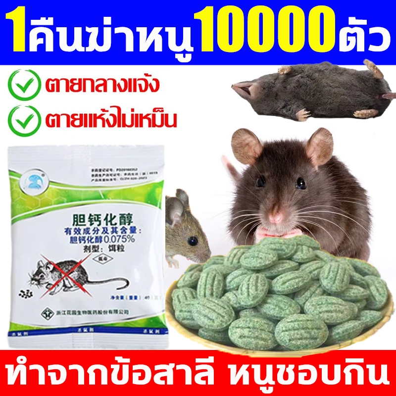 🐭ตายใน1นาที🐭ยาเบื่อหนูแห้ง ตายแบบแคลเซียม ไม่มีกลิ่นเหม็น  เหยื่อกำจัดหนู หนูชอบมาก ขนมหนูตายแห้ง ยากำจัดหนู ไล่หนู